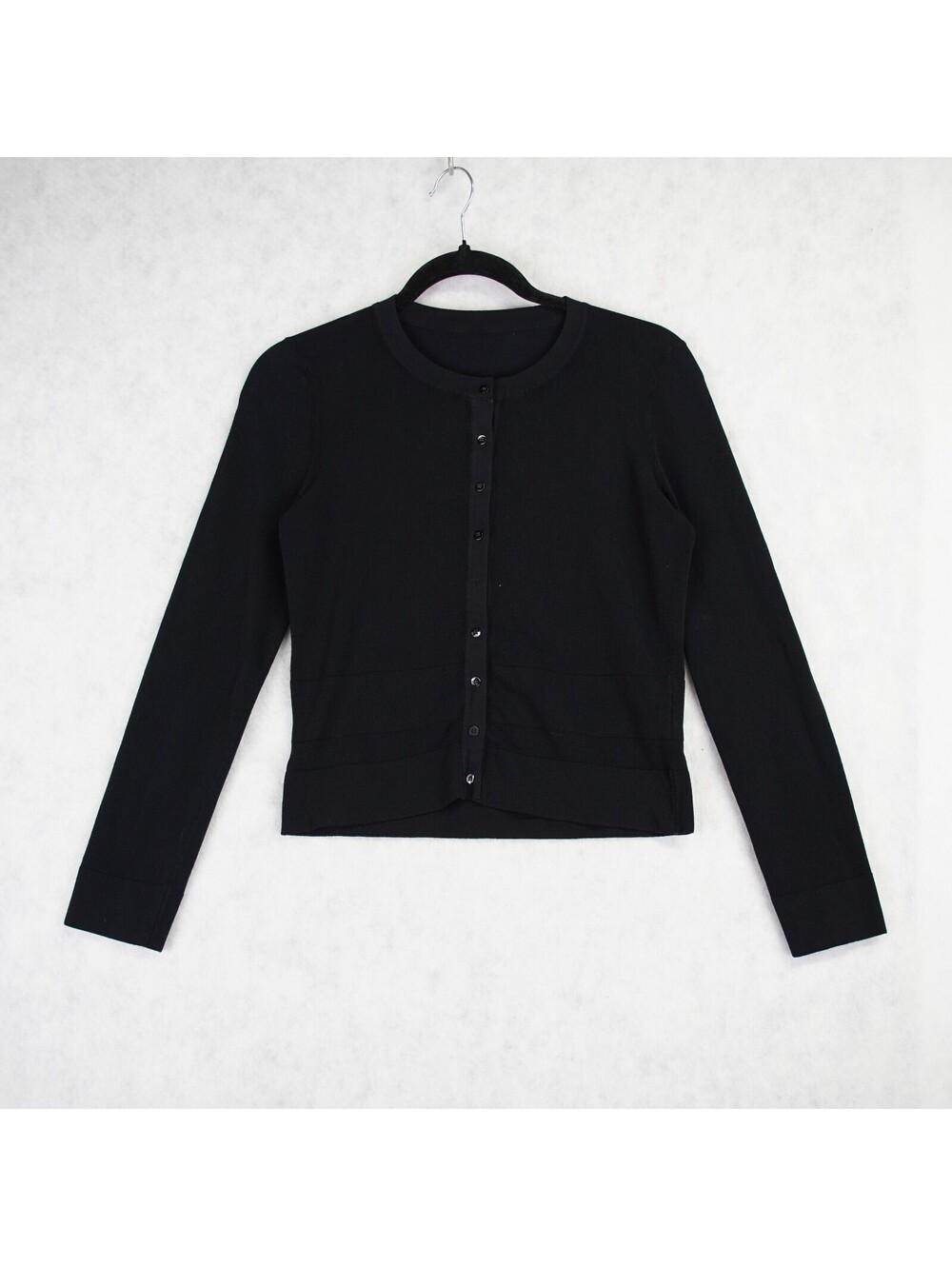 ALAIA Paris Womens Cropped Viscose Blend Sweater Cardigan Size Medium Black EUC